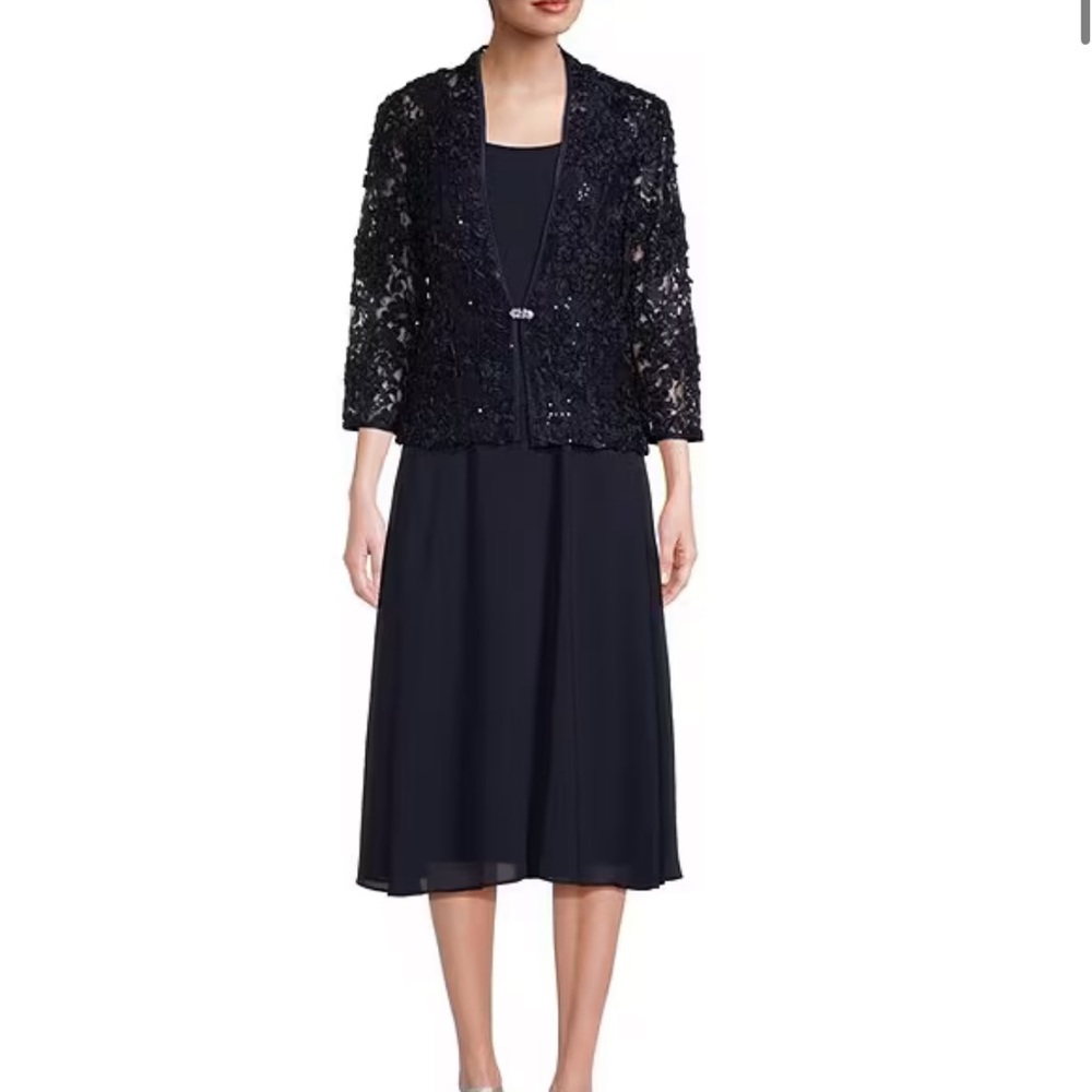 Jessica Howard navy 2 piece dress